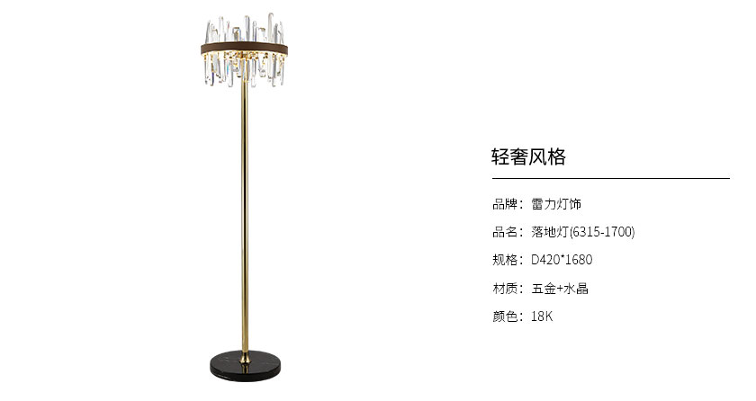 雷力灯饰轻奢系列 落地灯6315-1700_落地灯