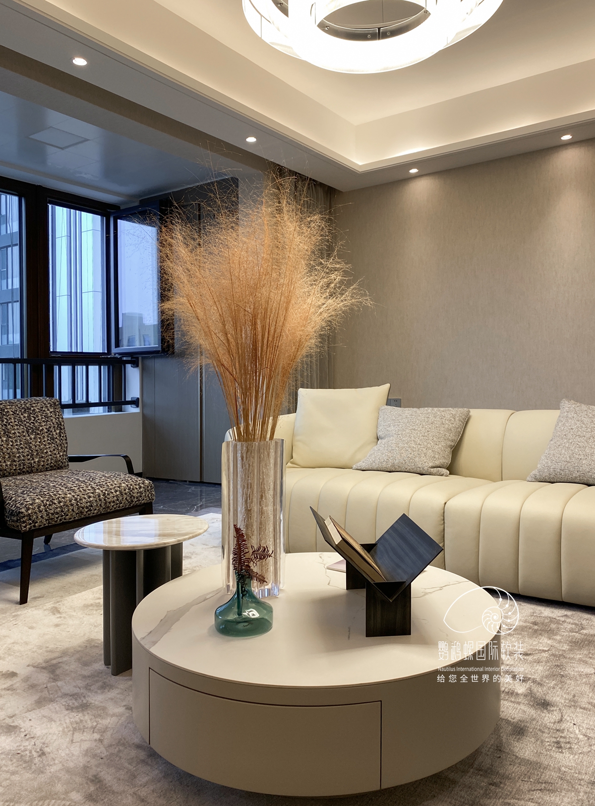 中房卓越府174㎡意式极简气概装修设计实景_样板间
