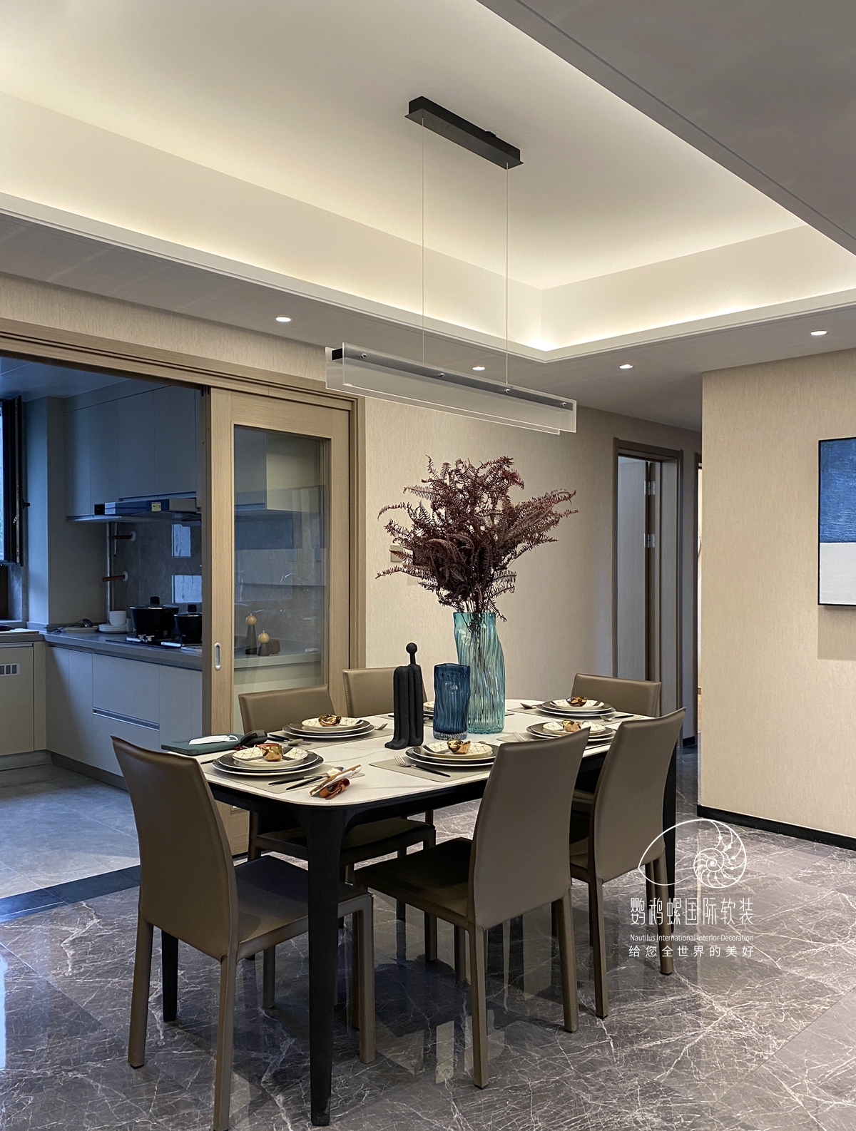 中房卓越府174㎡意式极简气概装修设计实景_样板间